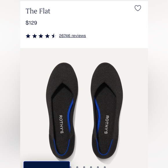 EUC navy Rothy’s “the flat” size 9.5 - Picture 3 of 3